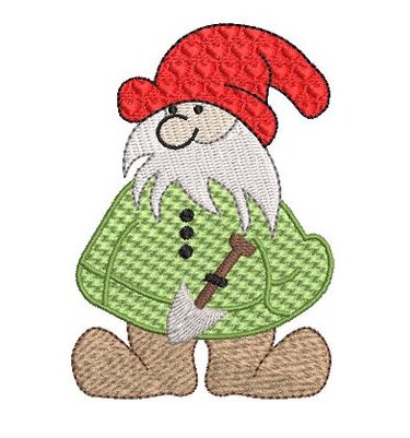 Stickdatei Zwerg mit Schaufel 10x10cm - Sticken