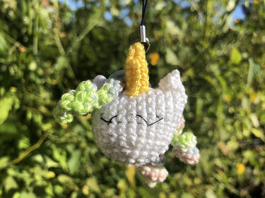 Unicorn Head Keychain - Crochet