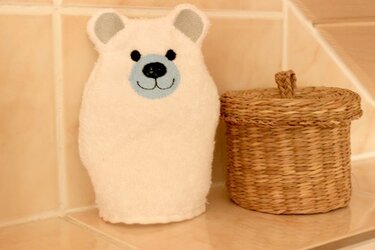 Bärli-Waschlappen Stickdatei ♥ ITH 13x18 - Sticken