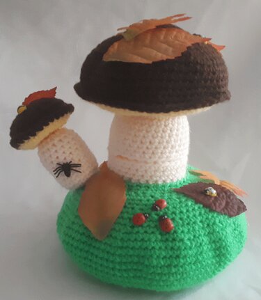 Spardose "Steinpilz" - Häkeln