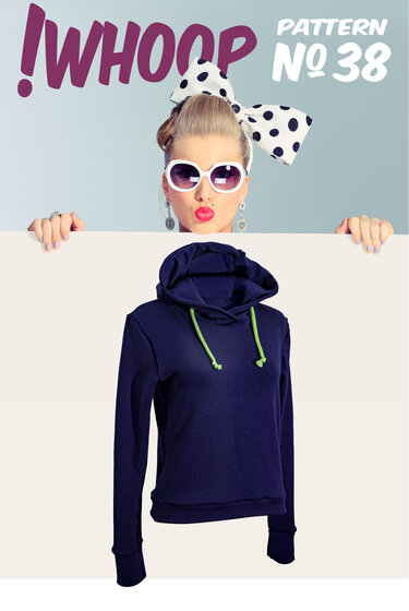 !WHOOP NO 38 Hoodie SCHNITTMUSTER,NÄHANLEITUNG GR. 32-46