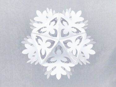 Winterdeko – Schneeball – Bastelanleitung mit Vorlage