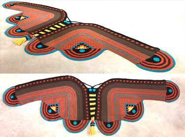 Schmetterlingstuch "Inachis" - Häkeln