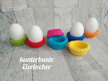 Eierbecher - kunterbunt - Häkeln