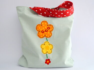 Stickdatei Blumengirlande senkrecht 13x18cm - Sticken