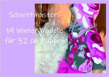 Ebook Schnittmuster 19 Modelle Puppengröße 32 cm - Nähen