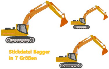 Bagger Stickdatei - Sticken