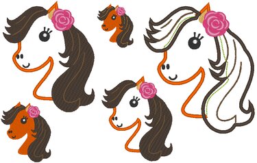 Pferde Kopf Stickdatei Pferd - Sticken