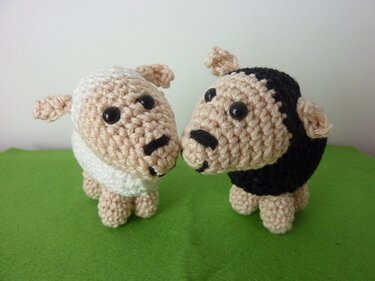 Häkelanleitung - Schäfchen-Duett "Mini"