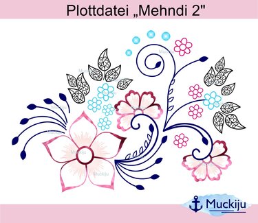 Plottdatei "Mehndi 2" Henna * Mandala * Blumen - Plotting