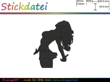 Stickdatei "Frau / Tänzerin" - Format: DST & PES - Sticken