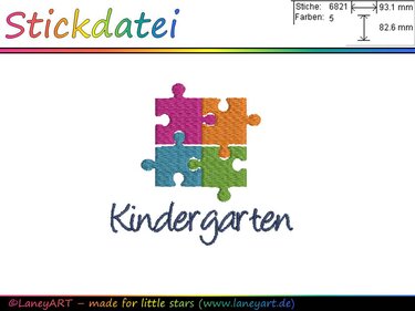 Stickdatei "Kindergarten - Puzzle" - Sticken