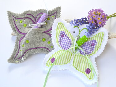 ITH Schmetterling Stickdatei Geschenkanhänger 10x10cm - Sticken