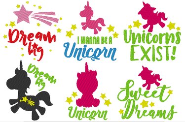 Unicorn Einhorn Stickdatei - Sticken