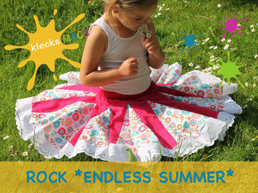 Mädchenrock *ENDLESS SUMMER* von klecksMACS - Nähanleitung / E-Book in PDF