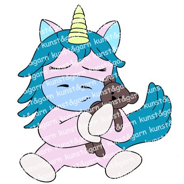 Plotterdatei Einhorn Leyla kuschelt - Plotting