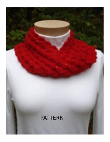 Pattern Sequined Mobius Cowl - PA-130a - Crochet