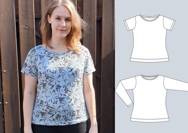 Lea – Figurbetontes Jersey-Shirt mit U-Boot-Ausschnitt (BU 80-116, A4+A0)