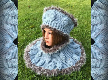 SPARSET: Reliefst&auml;bchen Kragen&M&uuml;tze" Eislady" - Häkeln