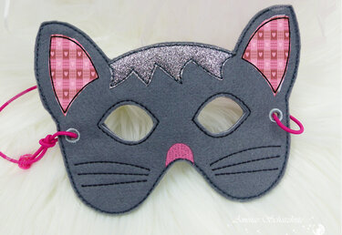 Stickdatei Maske Katze für den Rahmen ab 13 cm x 18 cm - Sticken
