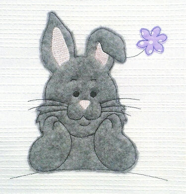 Stickdatei Applikation Hase - Sticken