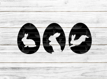Ostereier mit Hasen Plotterdatei SVG DXF FCM - Plotting