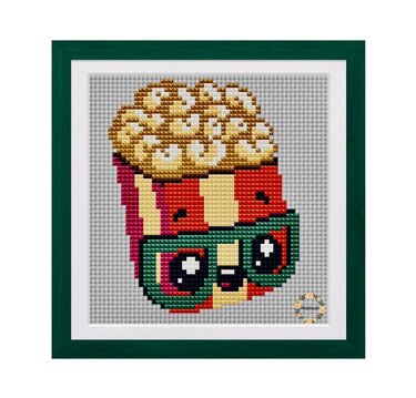 Pop Corn Cross Stitch PDF Pattern - Embroidery
