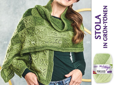 STOLA IN GRÜN-TÖNEN