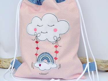 Stickdatei Wolkenschaukel doodle 13x18cm - Sticken