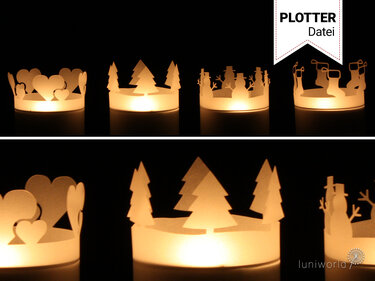 Christmas Tealight Cover Plotterfile - Plotting
