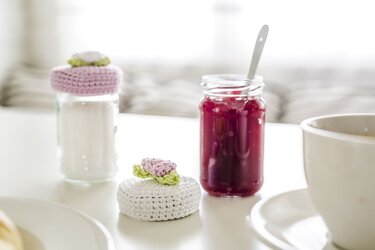 Häkelanleitung Gläserdeckelbezug