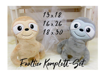 Stickdatei Faultier ITH in drei Größen - Sticken