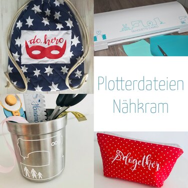 Plotterdateien "Nähkram" 7 Stück im Set - Plotting