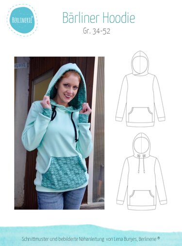 Bärliner Hoodie Sweatshirt für Damen nähen Gr. 34-52