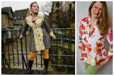 Sayuri longbluse mit Wienernähten tailliert von 34 - 54