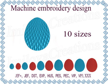 Egg embroidery design