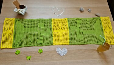 Anleitung Sommerlicher Läufer mit Palmen - Häkeln