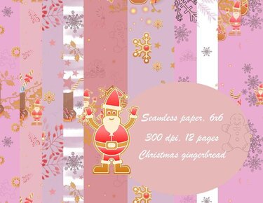 Seamless paper, Christmas gingerbread - Crafts