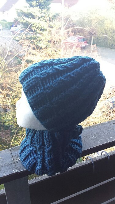 Anleitung Mütze und Loop "Gemütlichkeit"