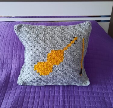 Anleitung Kissen mit Geigenmotiv - Häkeln