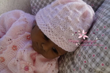 Strickanleitung für Baby's u. Reborns 3-teilig Modell Carina Gr. 50 - 56