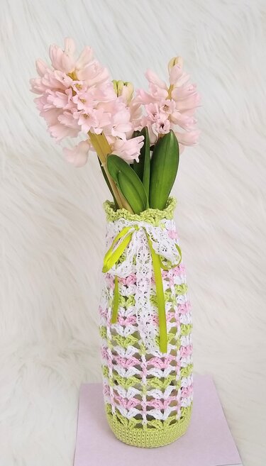 Häkelanleitung Vasenhülle