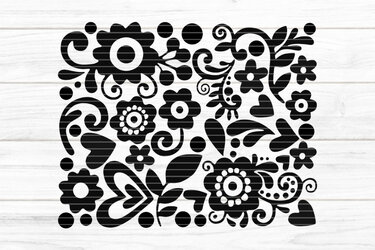 Blumen Muster Plotterdatei SVG DXF FCM - Plotting
