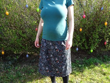 Umstandsrock einfacher Rock für Schwangere mit Schnittmuster nähen