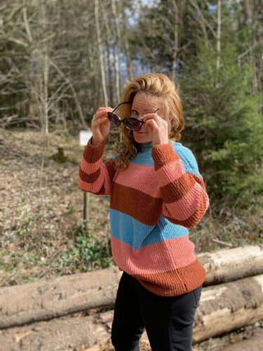 Anleitung Pullover "Cloudy Colour Blocks" - Stricken