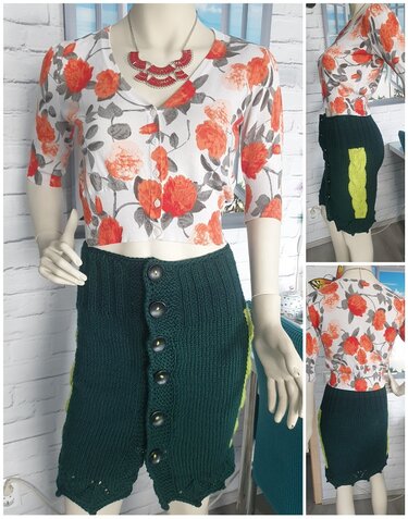 Anleitung Rock mit Zopfmuster - Stricken