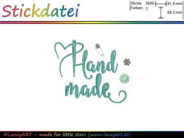 Stickdatei "Handmade" - Sticken