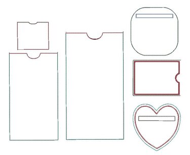 ITH Stickdatei blanko Hüllen Schokohüllen Wunscherfüller Gutscheinhülle - Sticken