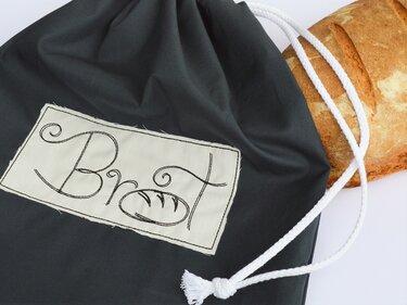 Stickdatei Brot Redwork Button für Brotbeutel 13x18cm - Sticken