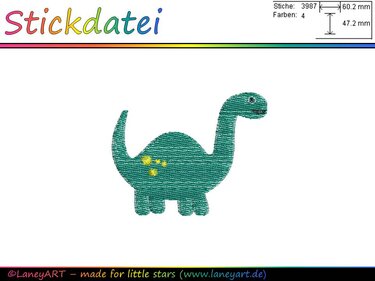 Stickdatei "Dinosaurier" - Sticken